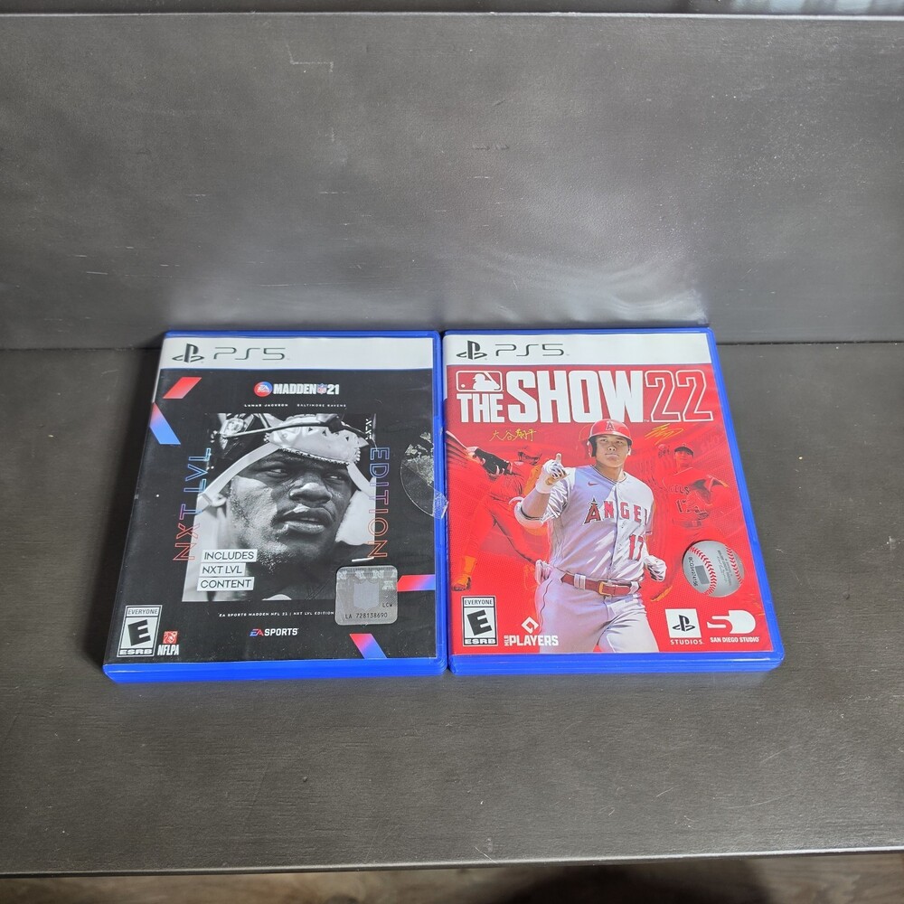 Lot Of 2 PS5 Games The Show 22 And Madden 21 Ganes Next Level Edition